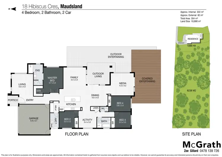 Floorplan of Homely house listing, 18 Hibiscus Crescent, Maudsland QLD 4210