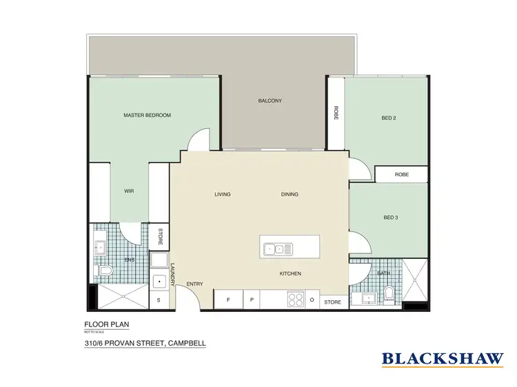 Floorplan of Homely apartment listing, 310/6 Provan Street, Campbell ACT 2612