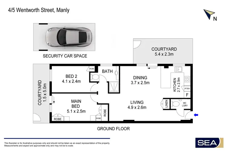 Floorplan of Homely unit listing, 4/5 Wentworth Street, Manly NSW 2095