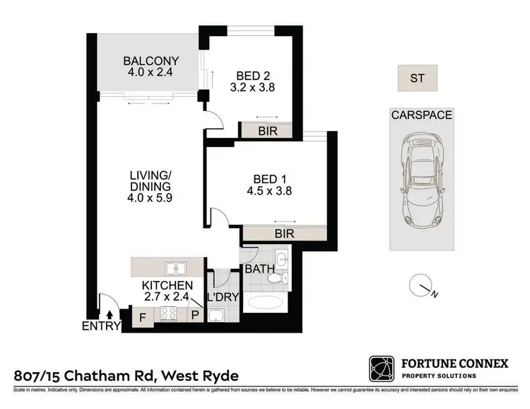 Floorplan of Homely apartment listing, 807/15 Chatham Road, West Ryde NSW 2114