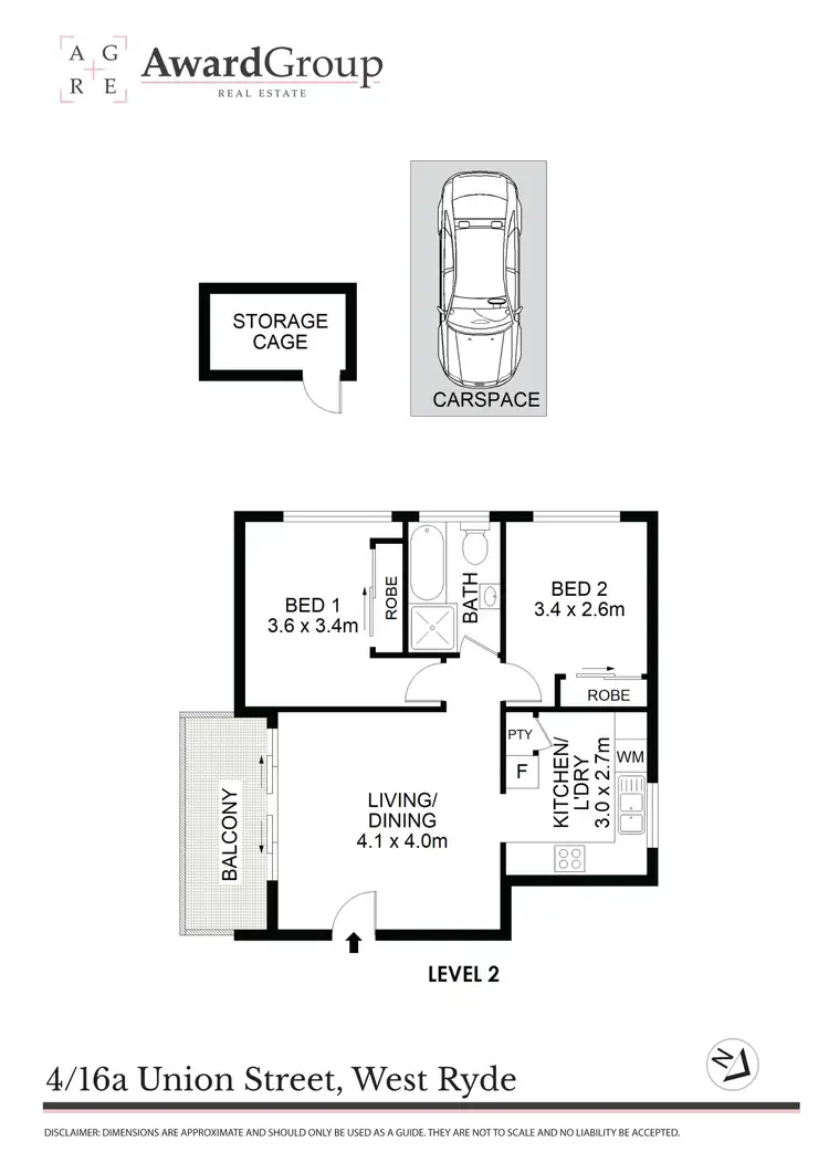Floorplan of Homely unit listing, 4/16a Union Street, West Ryde NSW 2114