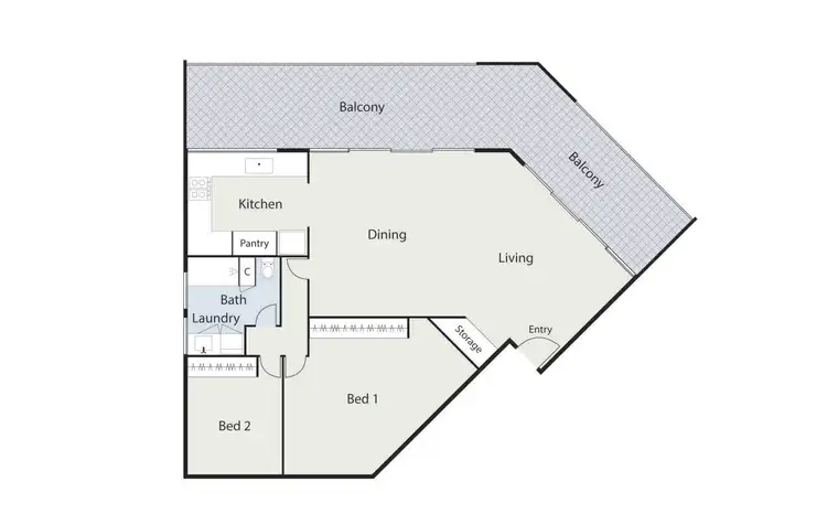 Floorplan of Homely unit listing, 22/7 Medley Street, Chifley ACT 2606