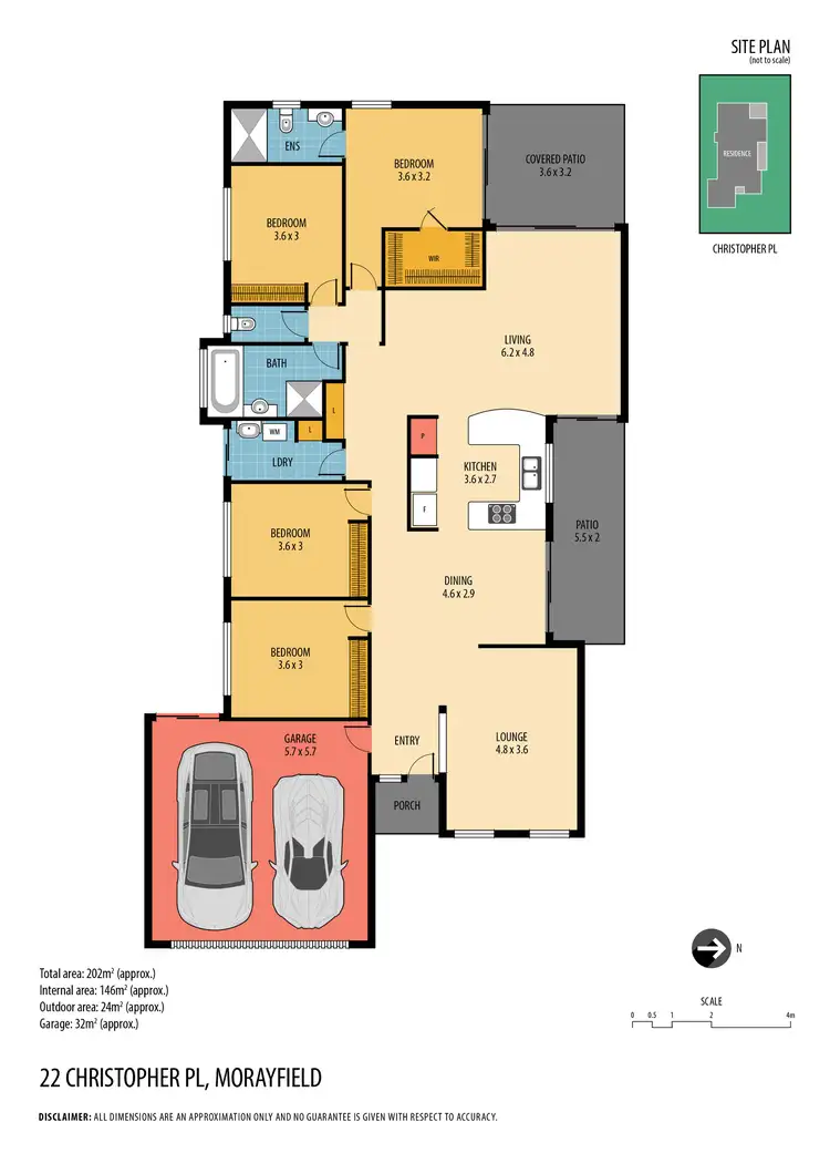 Floorplan of Homely house listing, 22 Christopher Place, Morayfield QLD 4506