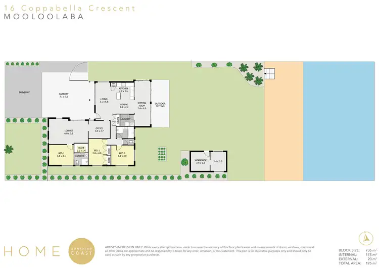 Floorplan of Homely house listing, 16 Coppabella Crescent, Mooloolaba QLD 4557