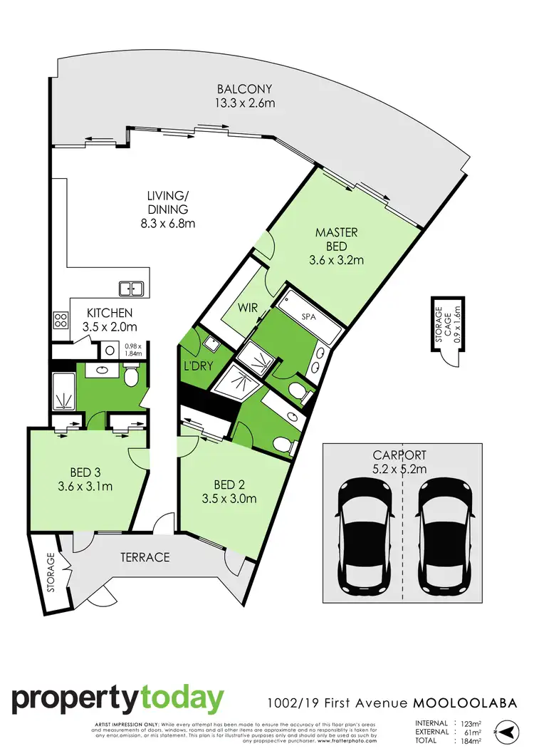 Floorplan of Homely unit listing, 1002/19 First Avenue, Mooloolaba QLD 4557