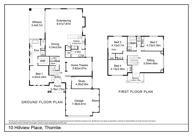 Floorplan of Homely house listing, 10 Hillview Place, Thornlie WA 6108