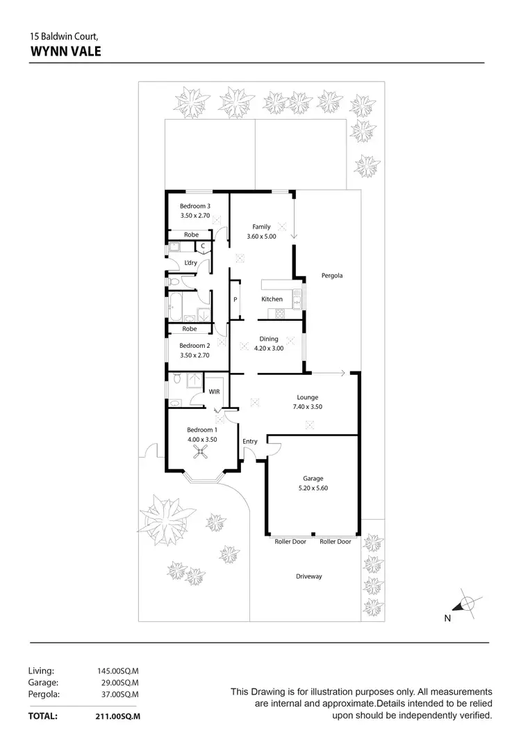 Floorplan of Homely house listing, 15 Baldwin Court, Wynn Vale SA 5127
