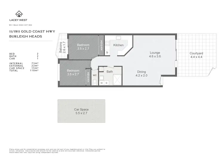 Floorplan of Homely unit listing, 11/1911 Gold Coast Highway, Burleigh Heads QLD 4220
