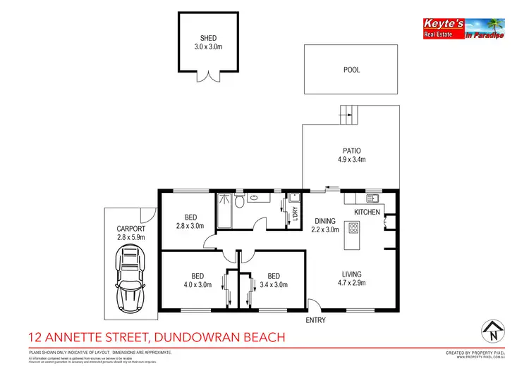 Floorplan of Homely house listing, 12 Annette Street, Dundowran Beach QLD 4655