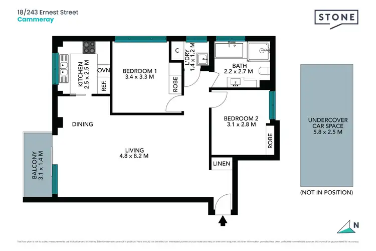 Floorplan of Homely unit listing, 18/243-245 Ernest Street, Cammeray NSW 2062