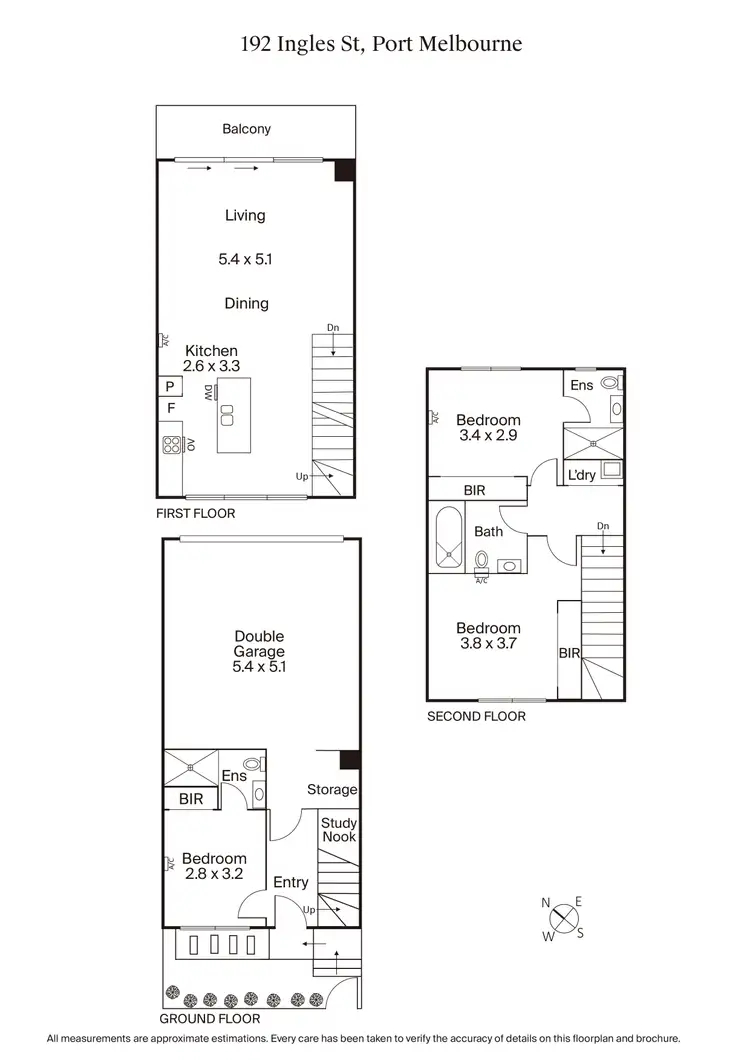 Floorplan of Homely townhouse listing, 192 Ingles Street, Port Melbourne VIC 3207