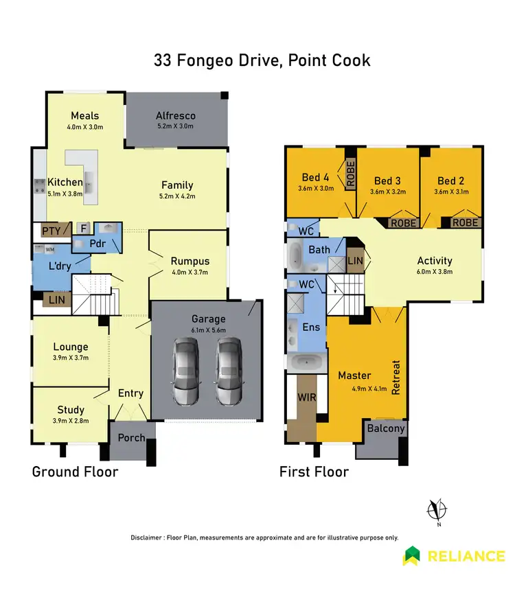 Floorplan of Homely house listing, 33 Fongeo Drive, Point Cook VIC 3030