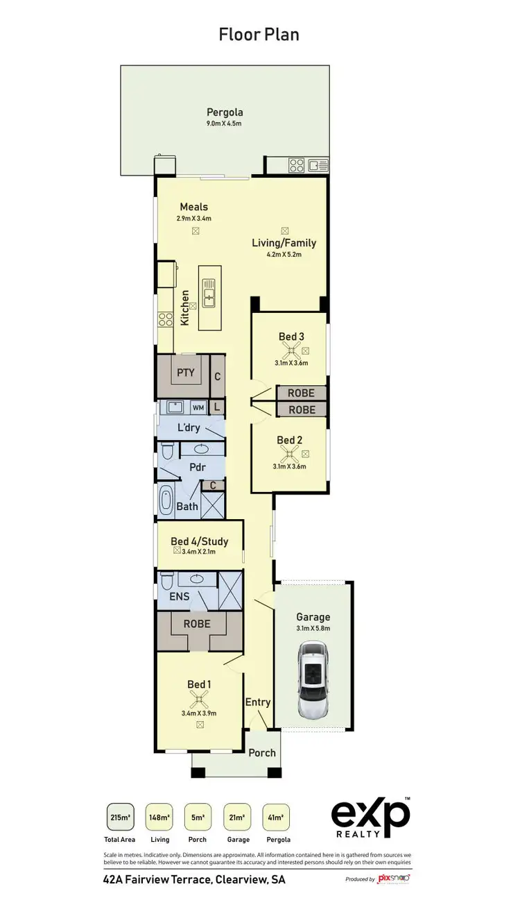 Floorplan of Homely house listing, 42A Fairview Terrace, Clearview SA 5085