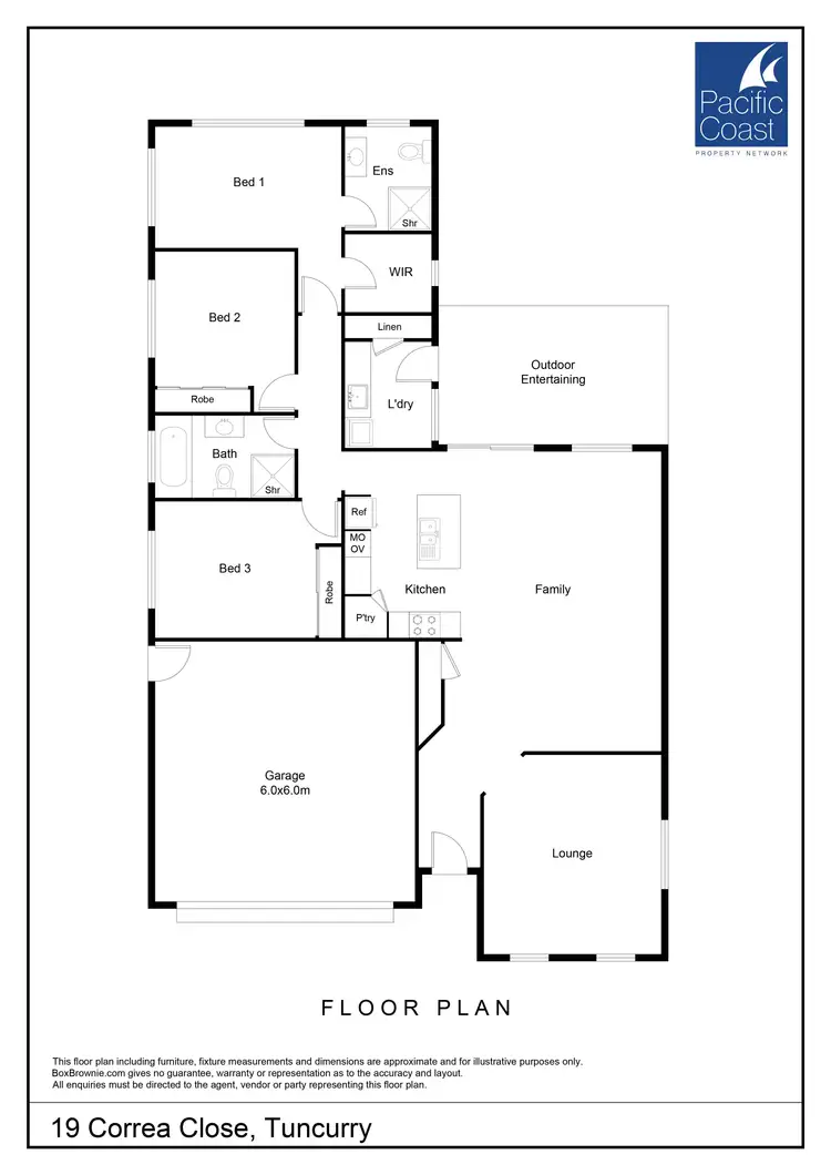 Floorplan of Homely house listing, 19 Correa Close, Tuncurry NSW 2428