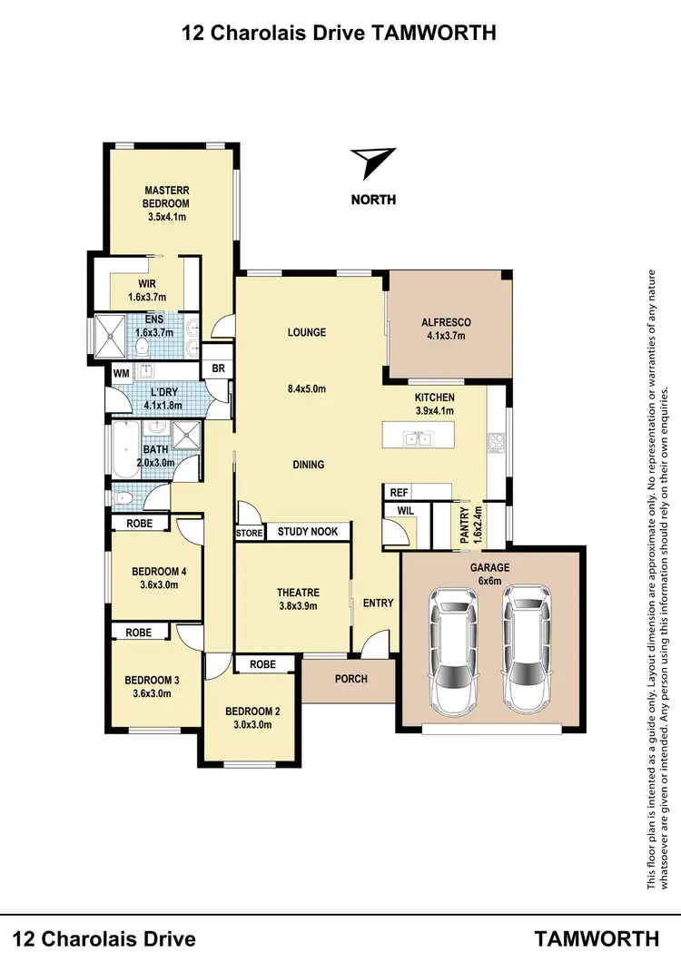 Floorplan of Homely house listing, 12 Charolais Drive, Tamworth NSW 2340