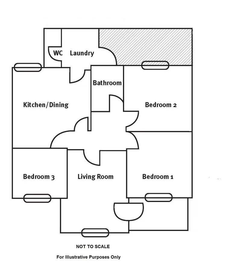 Floorplan of Homely semi-detached listing, 21 Sandery Street, Whyalla Stuart SA 5608