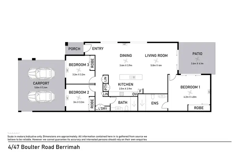 Floorplan of Homely unit listing, 4/47 Boulter Road, Berrimah NT 828