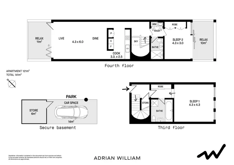 Floorplan of Homely apartment listing, 302/148 Goulburn Street, Surry Hills NSW 2010