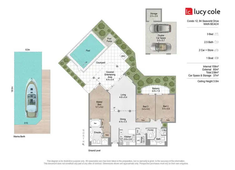 Floorplan of Homely apartment listing, 12/94 Seaworld Drive, Main Beach QLD 4217
