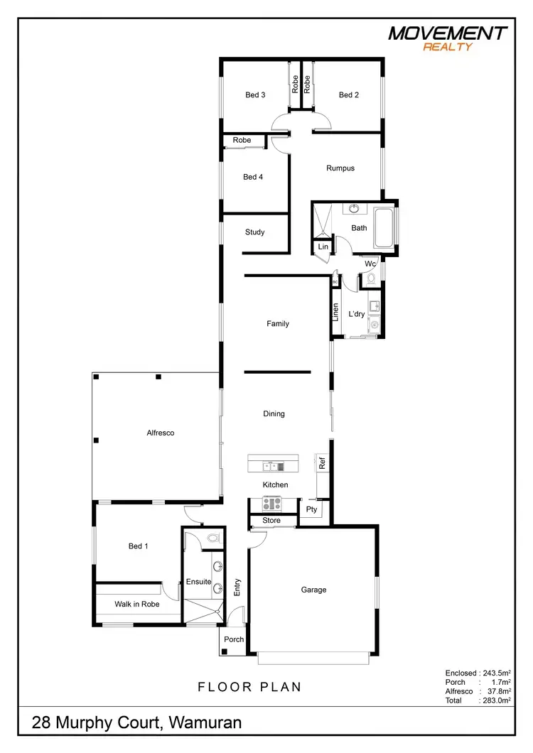 Floorplan of Homely house listing, 28 Murphy Court, Wamuran QLD 4512