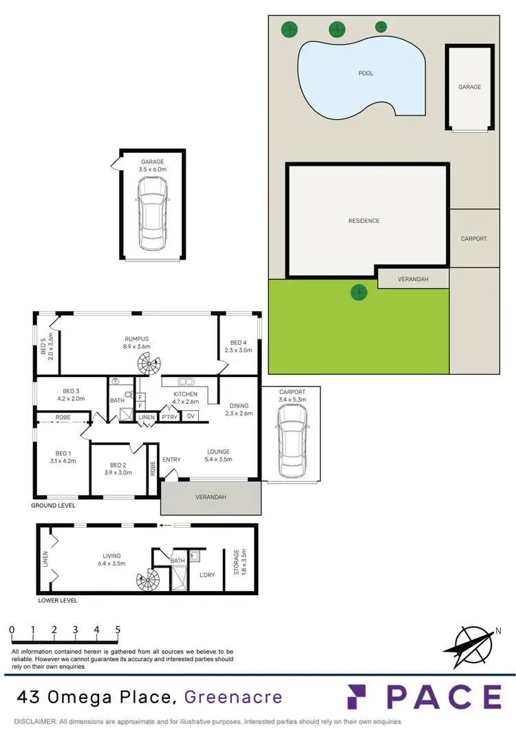 Floorplan of Homely house listing, 43 Omega Place, Greenacre NSW 2190