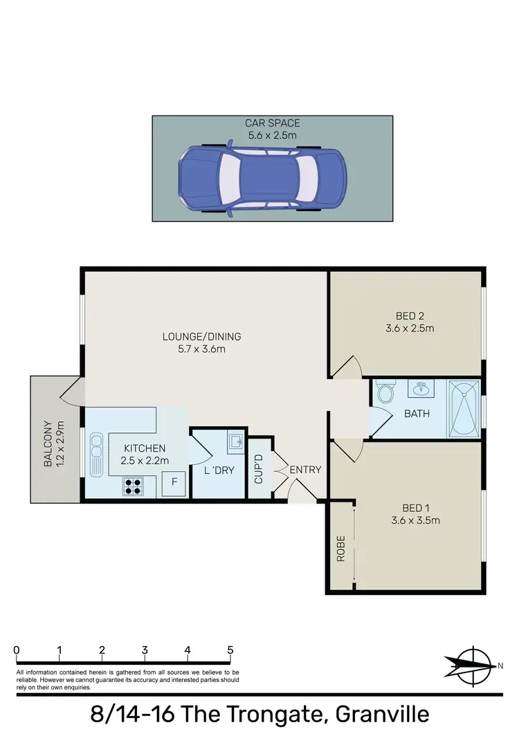 Floorplan of Homely unit listing, 8/14-16 The Trongate, Granville NSW 2142