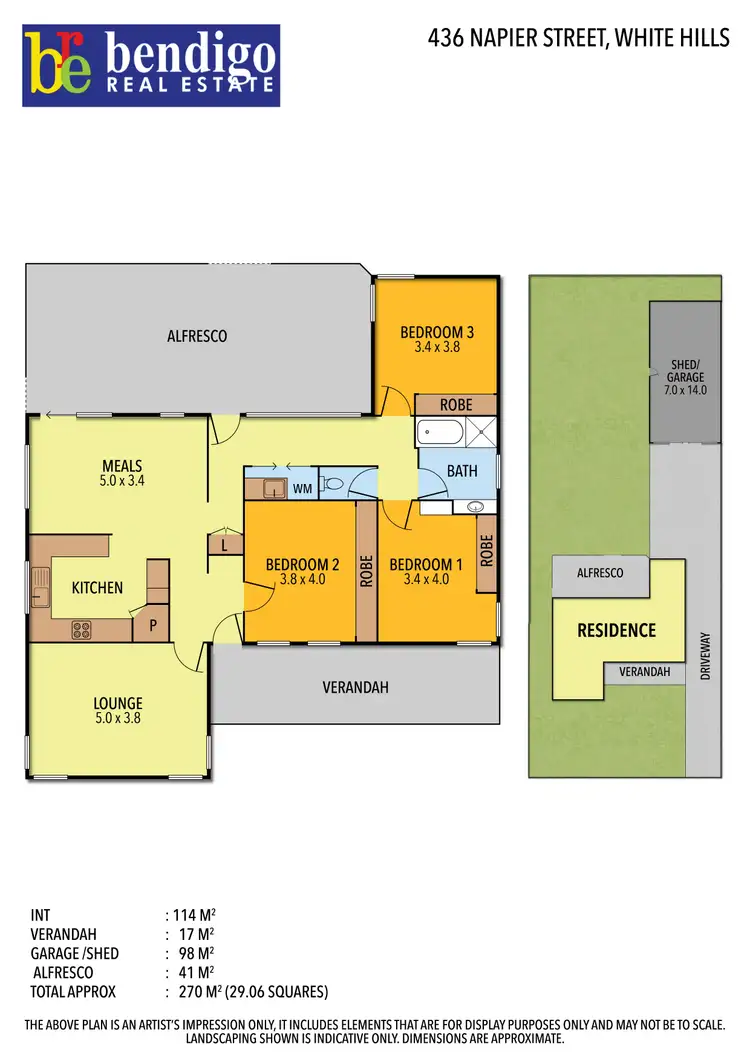 Floorplan of Homely house listing, 436 Napier Street, White Hills VIC 3550