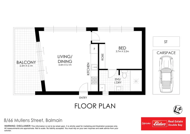 Floorplan of Homely apartment listing, 8/66-70 Mullens Street, Balmain NSW 2041