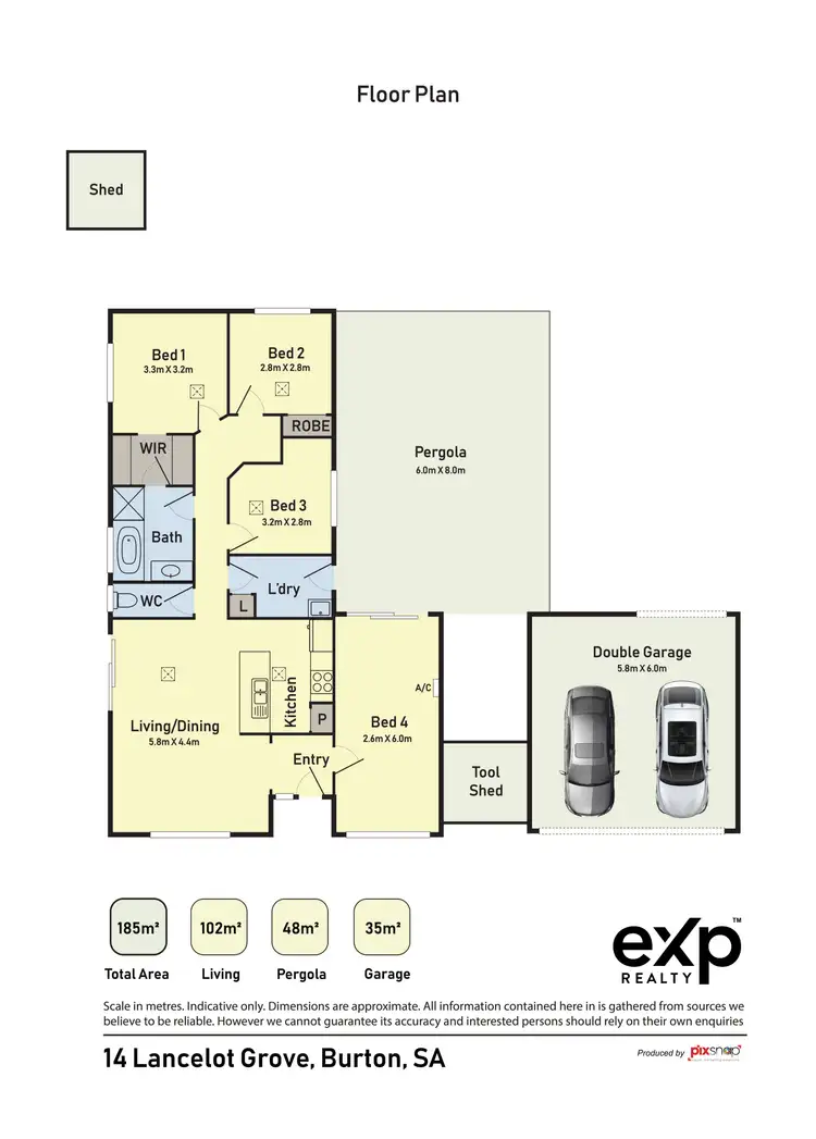 Floorplan of Homely house listing, 14 Lancelot Grove, Burton SA 5110