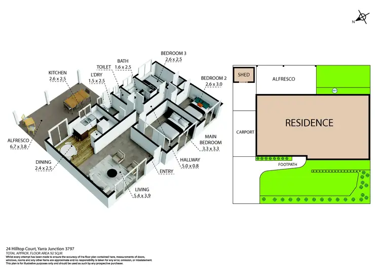 Floorplan of Homely house listing, 24 Hilltop Court, Yarra Junction VIC 3797