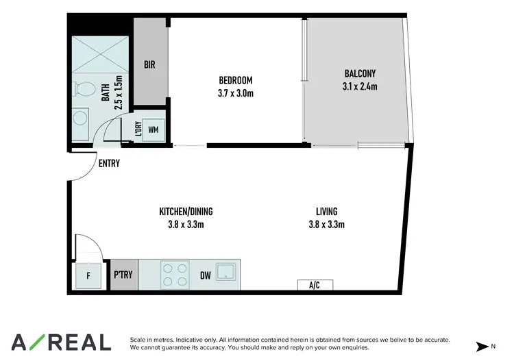Floorplan of Homely apartment listing, 424/33 Blackwood Street, North Melbourne VIC 3051