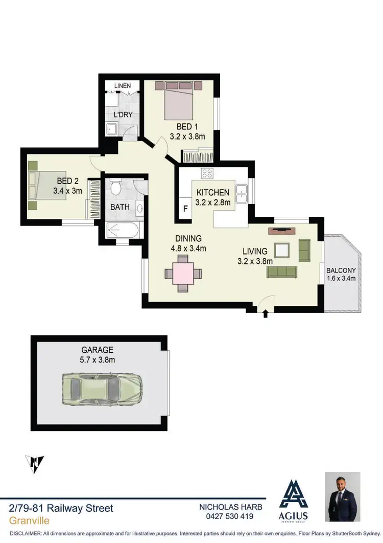 Floorplan of Homely apartment listing, 2/79-81 Railway Street, Granville NSW 2142