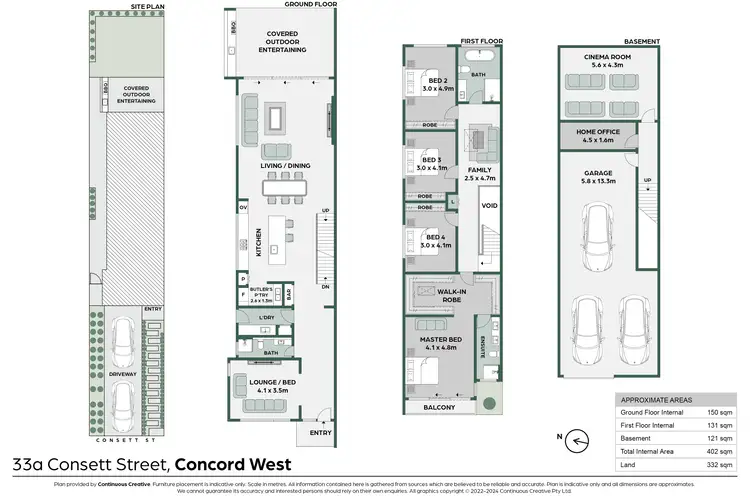 Floorplan of Homely semi-detached listing, 33A Consett Street, Concord West NSW 2138
