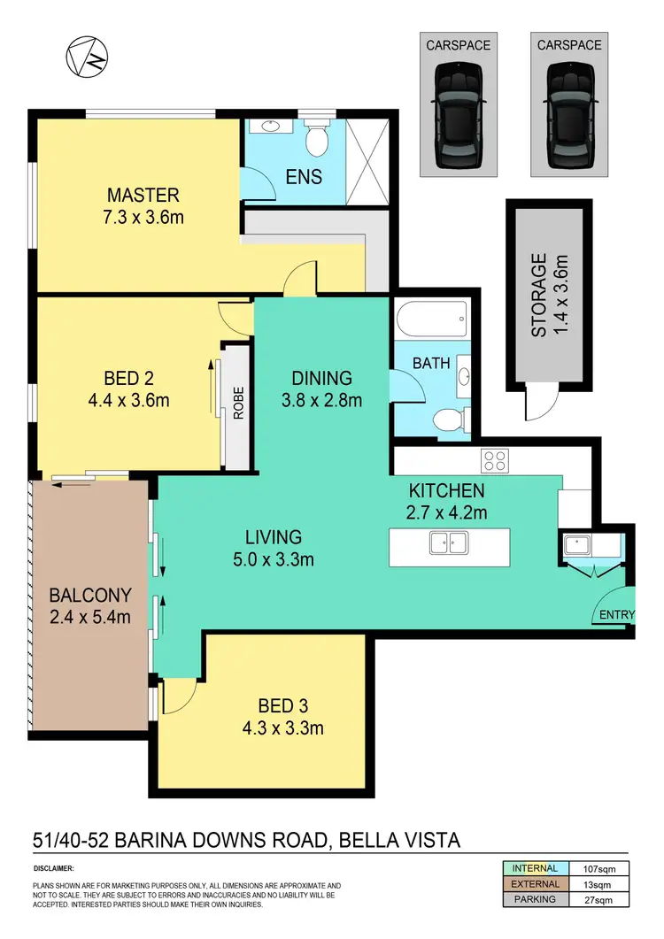 Floorplan of Homely apartment listing, 51/40-52 Barina Downs Road, Norwest NSW 2153