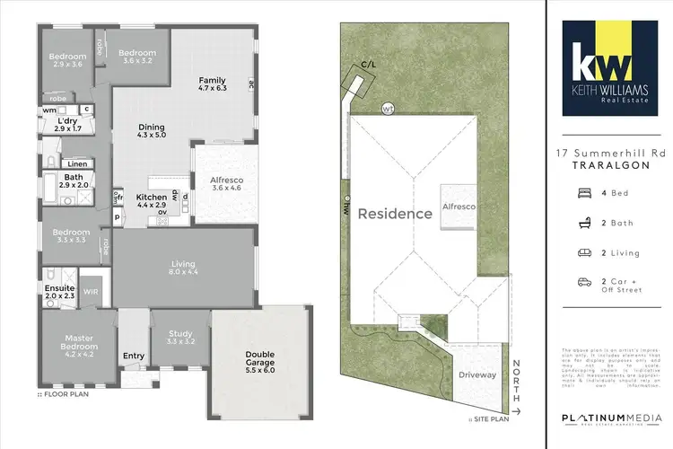 Floorplan of Homely house listing, 17 Summerhill Road, Traralgon VIC 3844