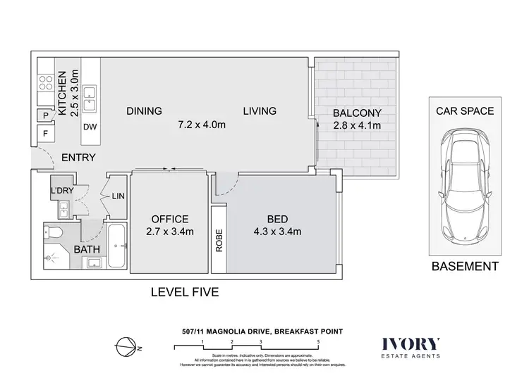 Floorplan of Homely apartment listing, 507/11 Magnolia Drive, Breakfast Point NSW 2137