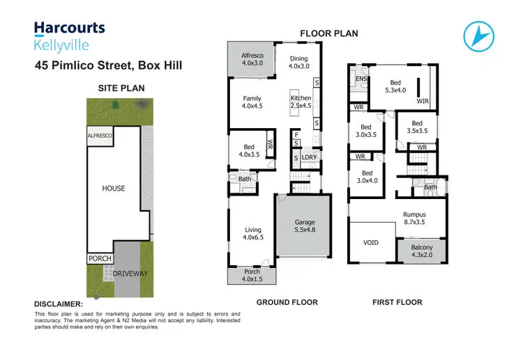 Floorplan of Homely house listing, 45 Pimlico Street, Box Hill NSW 2765