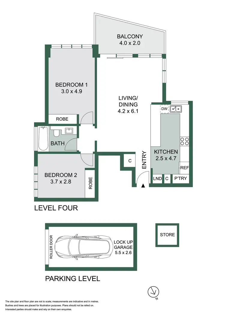 Floorplan of Homely apartment listing, 14/50 Darling Point Road, Darling Point NSW 2027