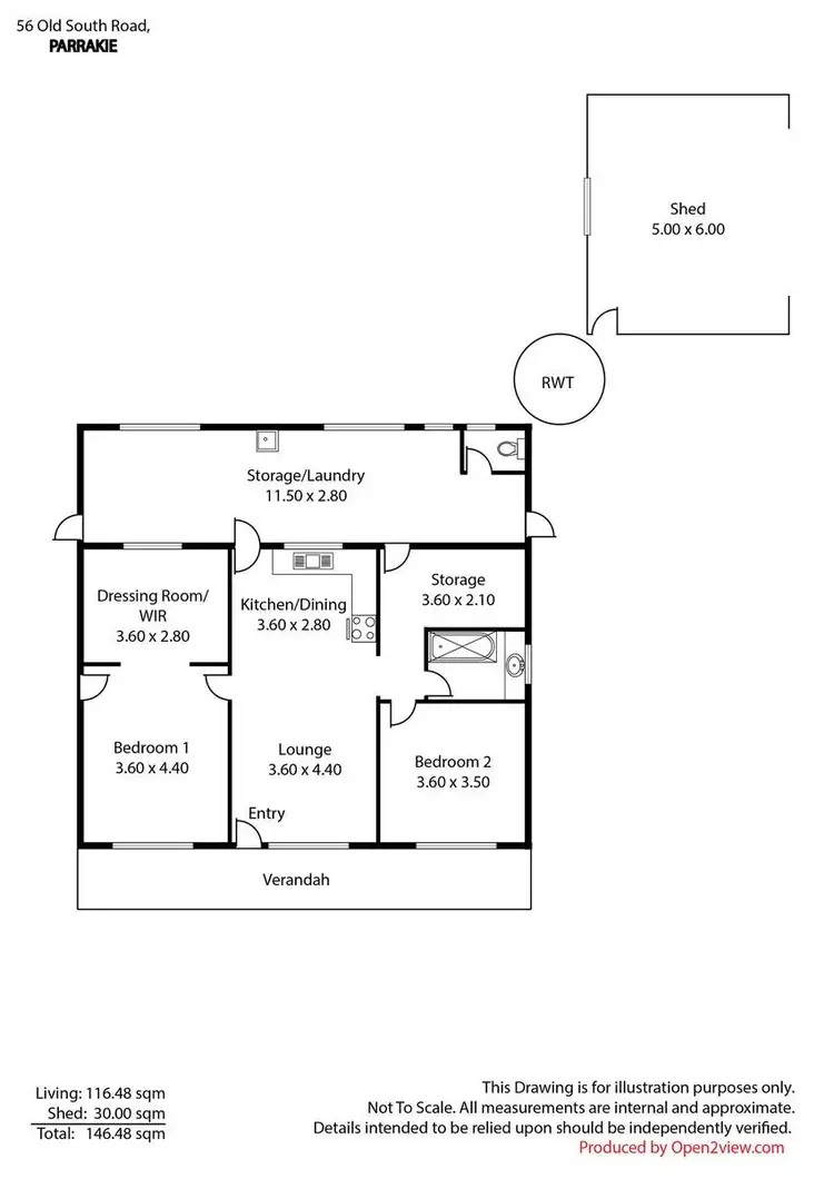 Floorplan of Homely house listing, 56 Old South Road, Parrakie SA 5301