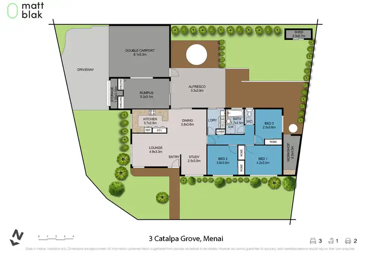 Floorplan of Homely house listing, 3 Catalpa Grove, Menai NSW 2234