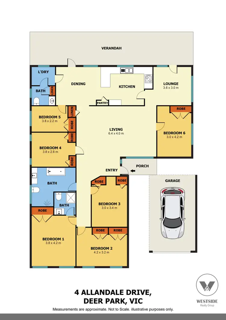 Floorplan of Homely house listing, 4 Allandale Drive, Deer Park VIC 3023