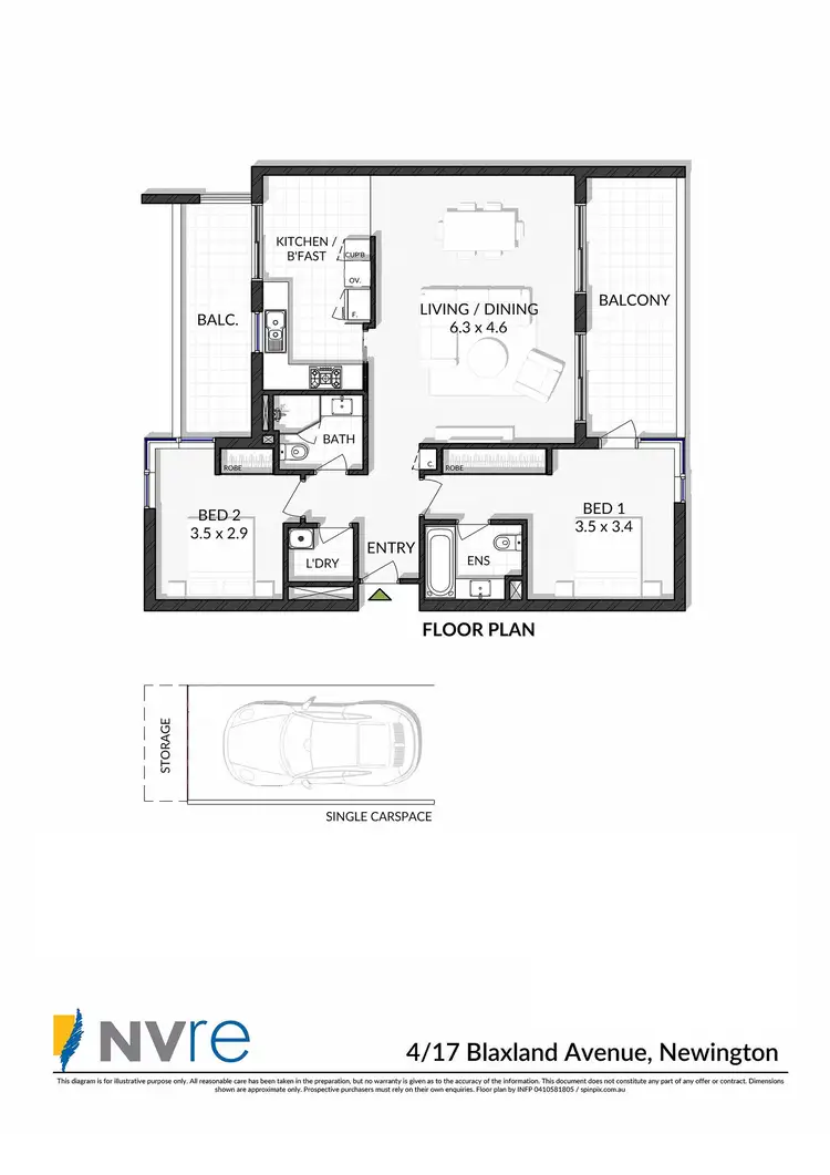Floorplan of Homely apartment listing, 4/17 Blaxland Avenue, Newington NSW 2127
