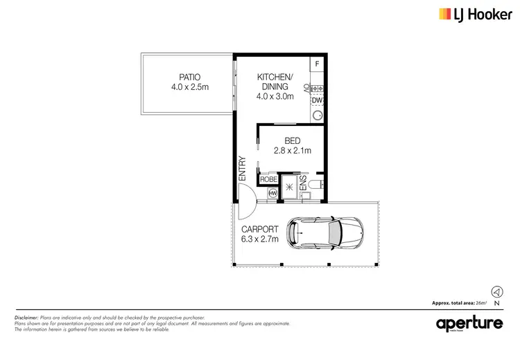 Floorplan of Homely studio listing, 6/13-15 Gilmore Place, Queanbeyan West NSW 2620