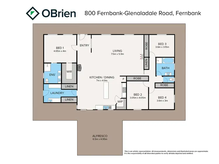 Floorplan of Homely house listing, 800 Fernbank-Glenaladale Road, Fernbank VIC 3864