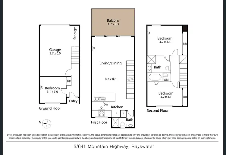 Floorplan of Homely townhouse listing, 5/641 Mountain Highway, Bayswater VIC 3153