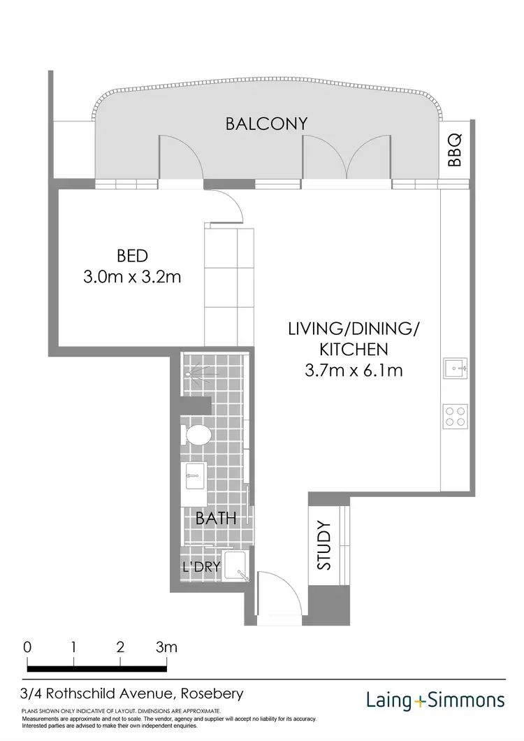 Floorplan of Homely unit listing, 3/4 Rothschild Avenue, Rosebery NSW 2018