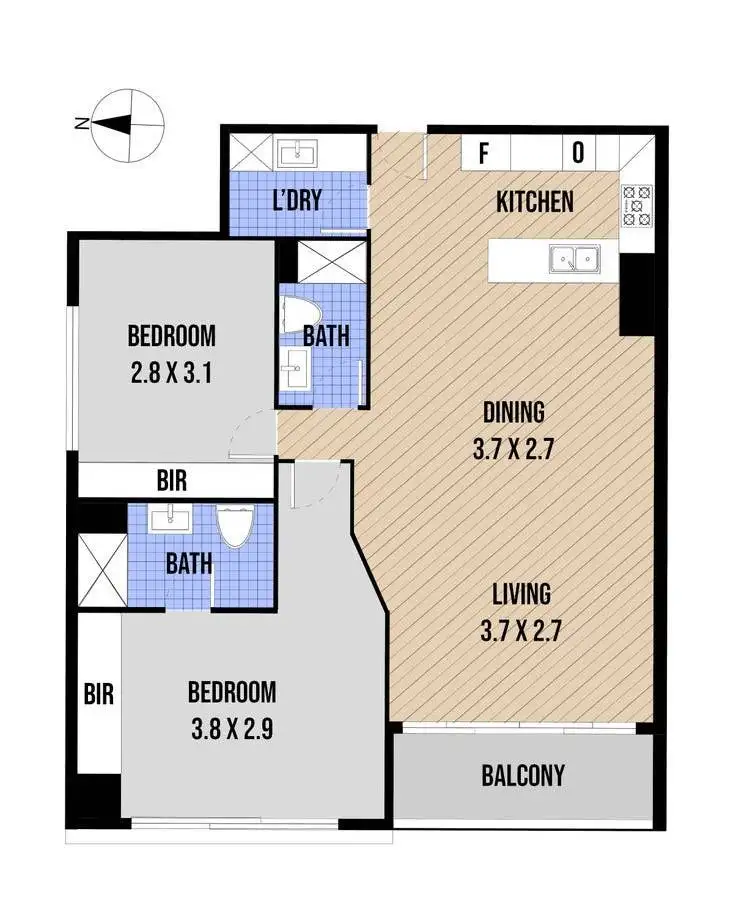 Floorplan of Homely apartment listing, 1605/499 St Kilda Road, Melbourne VIC 3004