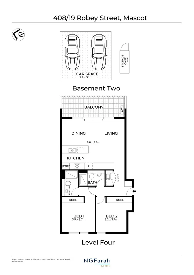 Floorplan of Homely apartment listing, 408/19 Robey Street, Mascot NSW 2020