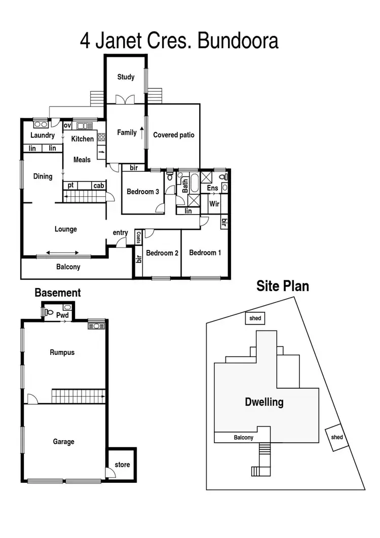 Floorplan of Homely house listing, 4 Janet Crescent, Bundoora VIC 3083