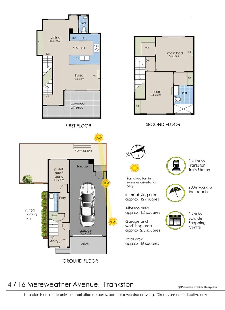 Floorplan of Homely townhouse listing, 4/16 Mereweather Avenue, Frankston VIC 3199